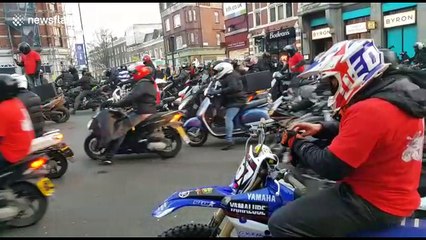 Bikers pay tribute to fellow rider killed in crash