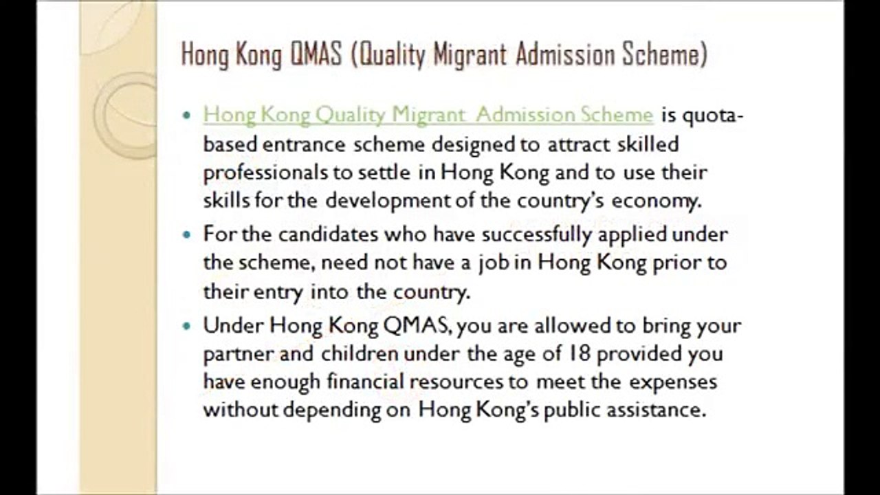 Application process of Hong Kong QMAS