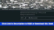 [PDF] Elementary Fluid Dynamics (Oxford Applied Mathematics and Computing Science Series) Free Books