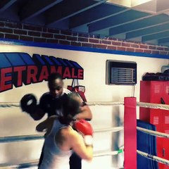 My trainer Woodi killed me this morning! #boxing #...