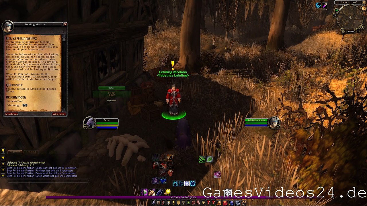 World of Warcraft Quest: Der Zeppelinabsturz