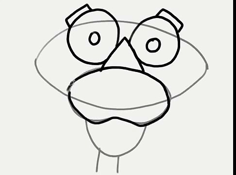 How to draw the pink panther - Pembe panter çizimi