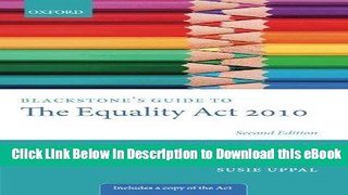 [Read Book] Blackstone s Guide to the Equality Act 2010 (Blackstone s Guides) Online PDF