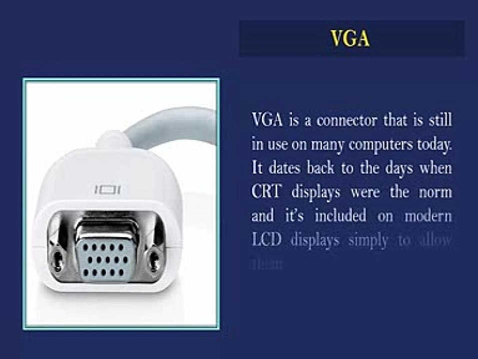 List Of Connectors For Connecting Second Display