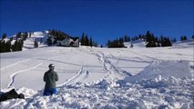 Une skieuse n'arrive pas à s'arrêter et chute d'environ 10 mètres