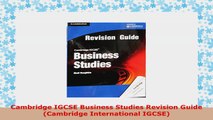 Free  Cambridge IGCSE Business Studies Revision Guide Cambridge International IGCSE Download PDF 4683c633
