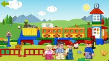Los TRENES Y COCHES DE NIÑOS: LEGO Duplo de Tren y de un Accidente de Camión de dibujos animados de Juguetes de Kinder Joy Coche