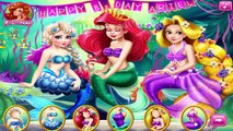 Mermaid Birthday Party Disney Princesses Ariel Elsa Rapunzel Dress Up Game for kids Girls