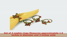 Manor Luxe Holly Berry Holiday Painted Brass Metal with Resin Berry Napkin Rings Set of 4 3a77d1a3