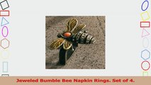 Jeweled Bumble Bee Napkin Rings Set of 4 9b32c685