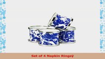 Golden Rabbit  Colbalt Blue Swirl Pattern  Set of 4 Napkin Rings eeb6e5db