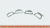 Pewter Seaside Seashell Starfish Napkin Rings Set of 4 2c89729e