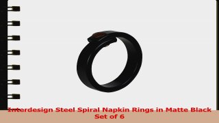 Interdesign Steel Spiral Napkin Rings in Matte Black Set of 6 85d2ad8d