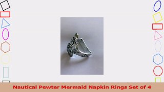 Nautical Pewter Mermaid Napkin Rings Set of 4 13e2b6b0