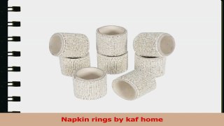 Fete Napkin Ring Eclectic Ivory Beads Set of 8 c52efafa