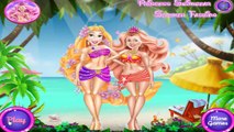 Princess Swimwear Summer Fashion Princess Barbie and Rapunzel Game Dress Up for kids Girls
