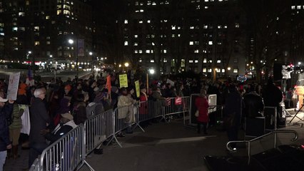 Protesto em Nova York contra detenção de migrantes