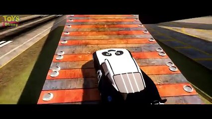 Ninja Turtles Lightning McQueen CARS!! Custom Peppa pig and Po Kung Fu Panda Songs for Kids