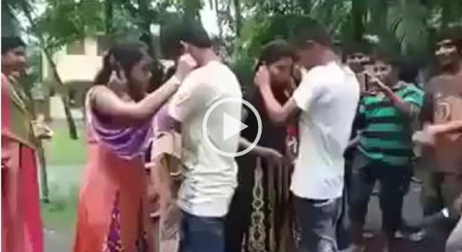 ভালবাসা দিবস নোংরামি করতে গিয়ে ধরা খেলো প্রেমিক-প্রেমিকা! গ্রামবাসী কি করল দেখুন ভিডিওতে