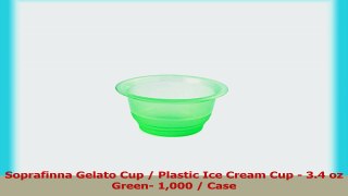 Soprafinna Gelato Cup  Plastic Ice Cream Cup  34 oz Green 1000  Case 4cfa36fa