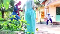 Frozen Elsas BIG BUTT!! w/ Spiderman Maleficent Joker Pink Spidergirl Toys IRL! Superhero Fun