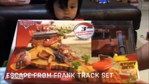 Toy Cars - Unboxing Disney Cars Escape from Frank Track Play Set - Toys for Kids by FamilyToyReview