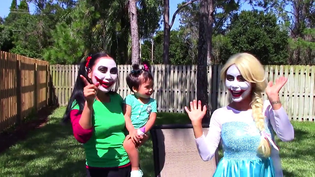 Frozen Elsa & Baby become ducks? w/ Maleficent, Spiderman, catwoman, pocahontas