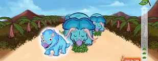 Динозаврики Hambriento Triceratops de dibujos animados / ungry dinosaur Triceratops Cartoon