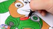 Paw Patrol Coloring Book Chase Skye Tracker Marshall Pup Episode Surprise Egg and Toy Collector SETC