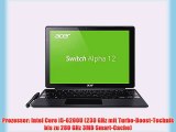 Acer Switch Alpha 12 Fit (SA5-271-FIT) 305 cm (12 Zoll QHD IPS) Convertible Notebook (Intel