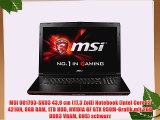 MSI 001793-SKU3 439 cm (173 Zoll) Notebook (Intel Core i5 4210H 8GB RAM 1TB HDD NVIDIA GF GTX