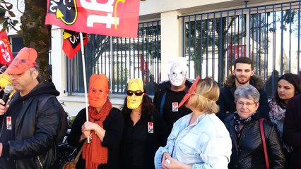 Bordeaux : les salariés précaires de l'Education nationale manifestent devant le rectorat