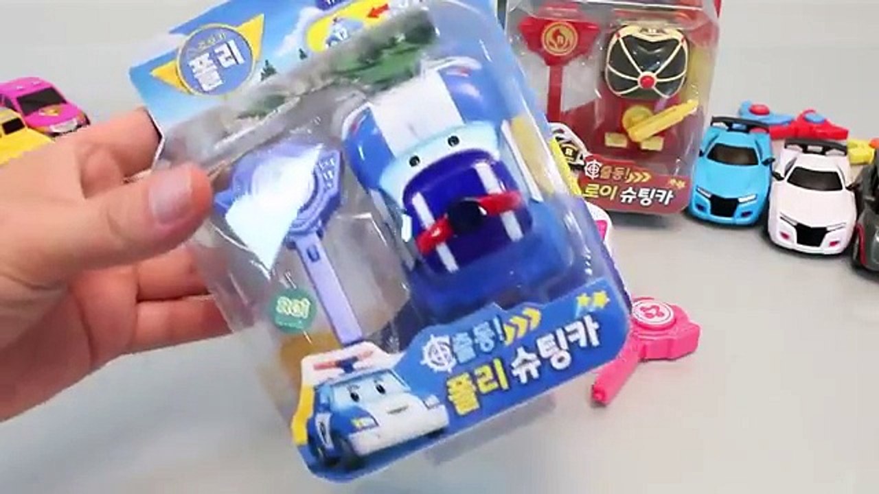 로보카폴리 슈팅카, 또봇 미니특공대 슈팅카 와 뽀로로 타요 장난감 Robocar Poli, Tayo the little bus Mini Car Toys YouTube