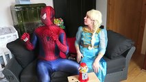 MERMAID FROZEN ELSA vs DOCTOR w/ Spiderman vs Joker POO Pregnant Pink Spidergirl Twins Superhero Fun