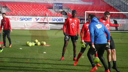 Séance d'entraînement du 15 février au stade Francis-Le Blé