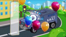 Cars cartoon and Trucks - Street Vehicles for kids - Puzzle Cars for Kids : Police car,Ambulance