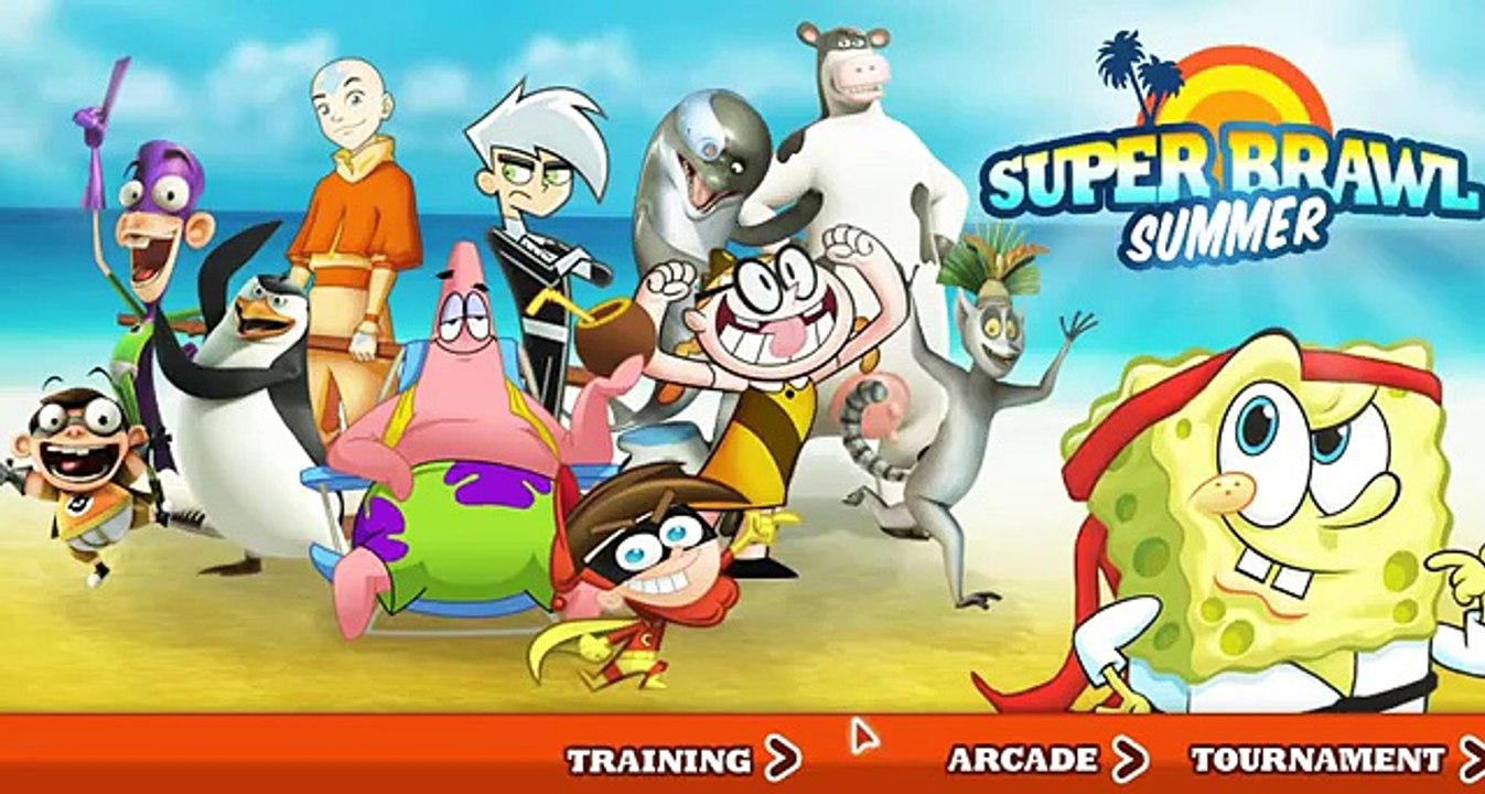 Super Brawl Summer bob Esponja super brawl juego