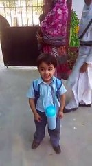 cute baby don't want to go school