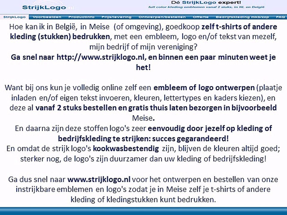 Zelf kleding bedrukken Meise