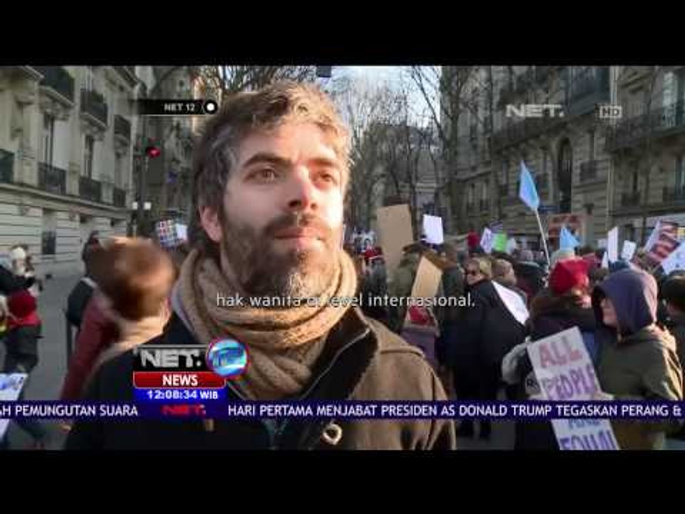Pendemo di Berbagai Dunia Kompak Protes Rencana Kebijakan Donald Trump - NET 12