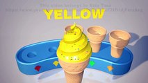 Учим цвета с 3D мягкого мороженого для детей, цвета для детей, чтобы узнать