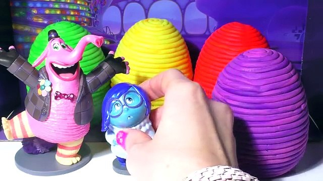 INSIDE OUT Surprise Eggs Play-Doh Kids Toys. Joy, Sadness, Disgust, Fear, Anger 5 EMOTION FIGURES