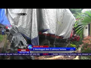 Diduga Rem Blong, Truk Tabrak Motor dan Gerobak Pedagang - NET24