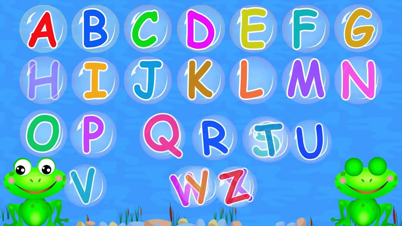 ABC Song for kids Learning video Alphabet Nursery Rhymes. Learn Rainbow ABC Bubbles Fun So
