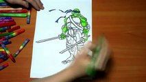 TMNT Ninja Turtles New Coloring Pages for Kids Colors Coloring colored markers felt pens pencils