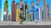 Blue Spiderman Vs Hulk Cartoons Finger Family Nursery Rhymes For Children 3D Animation