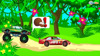 Cop Cars Kids Cartoon - The White Police Car with Cars & Trucks for Kids