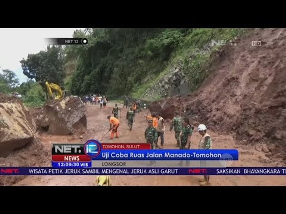 Pasca Bencana Longsor, Uji Coba Ruas Jalan Manado - Tomohon Dilakukan - NET 12