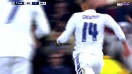 Casemiro Amazing Goal HD - Real Madrid 3-1 Napoli 15.02.2017 HD