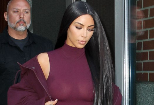 Braless Kim Kardashian Bares Nipples At Yeezy Fashion Show